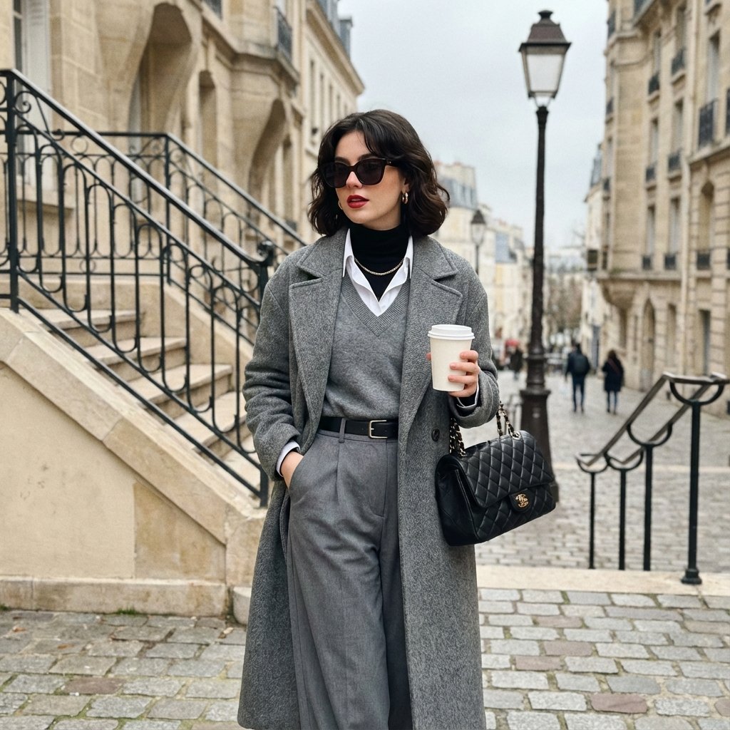 欧洲城市街道时尚女性