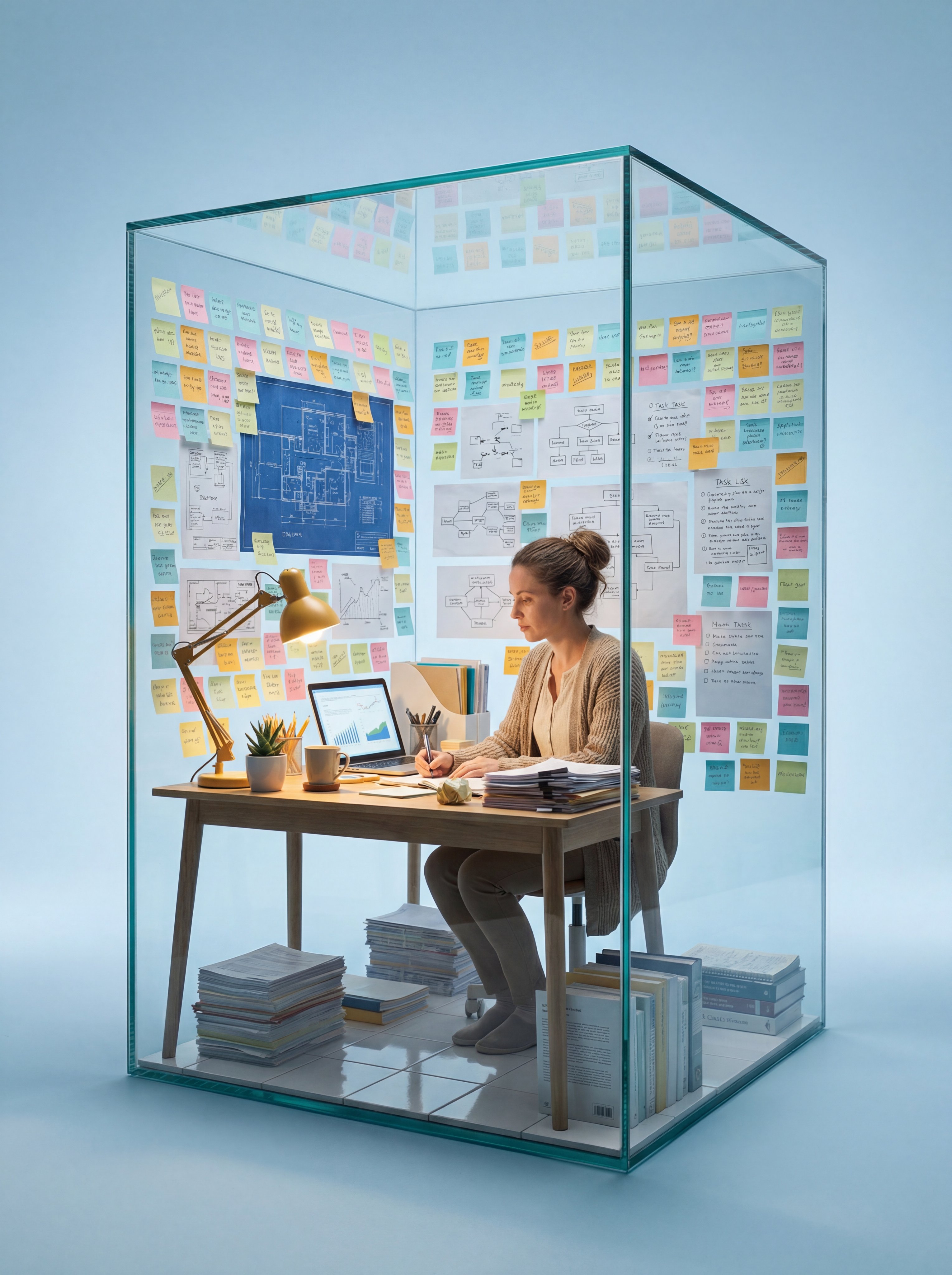 玻璃工作室内部忙碌场景