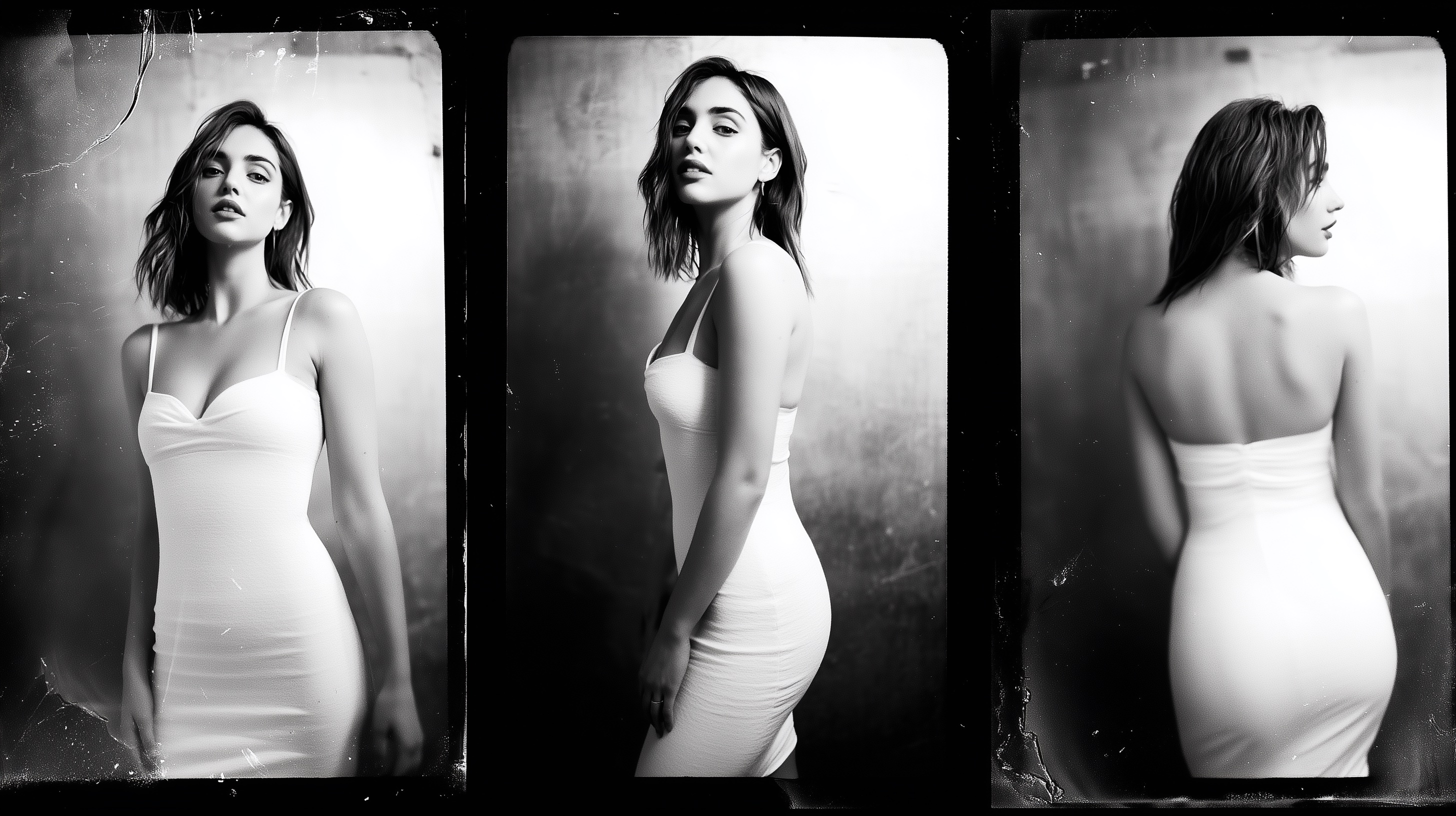 Ana de Armas 穿着白色紧身连衣裙