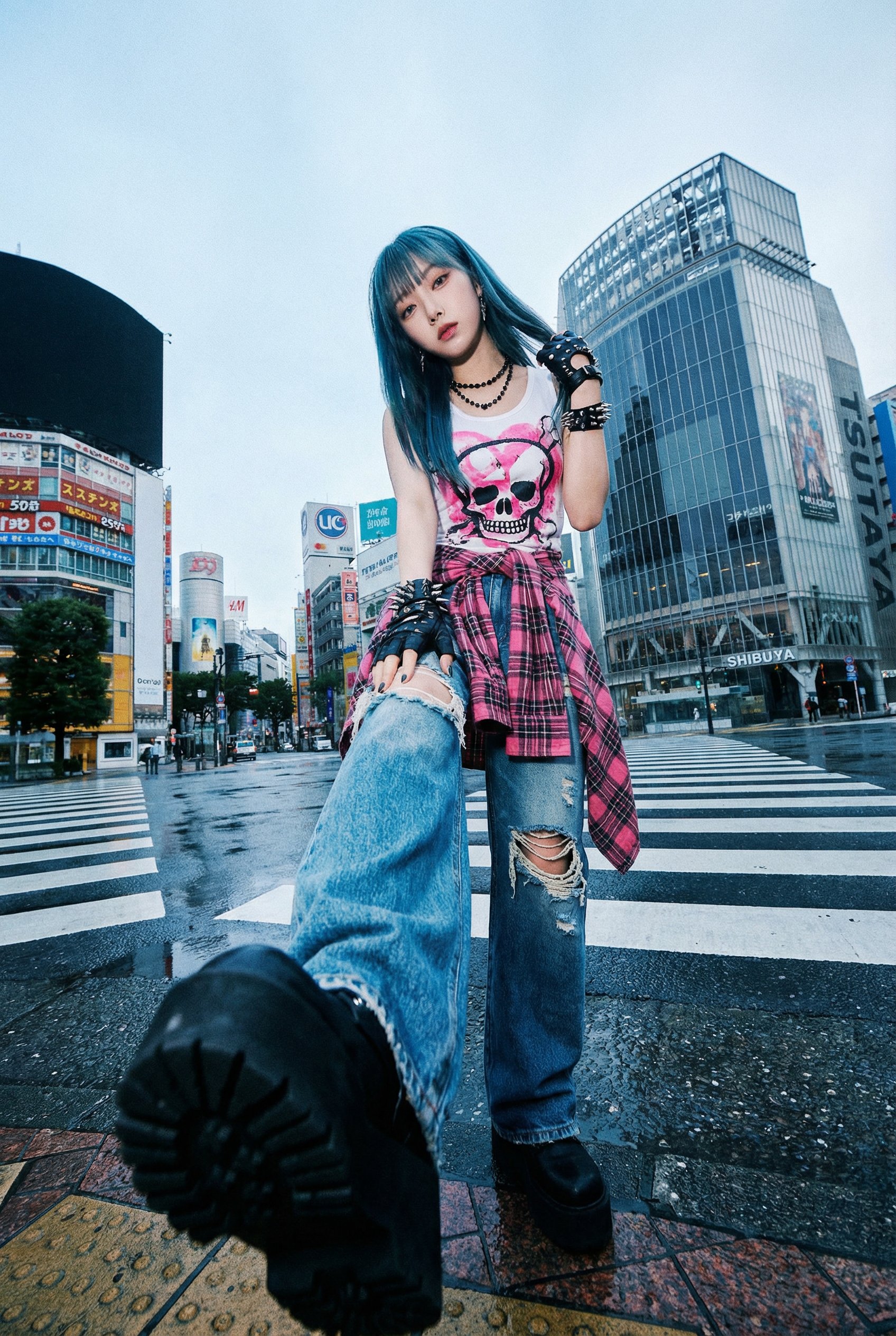 渋谷スクランブル交差点の空想AIファッションチェック