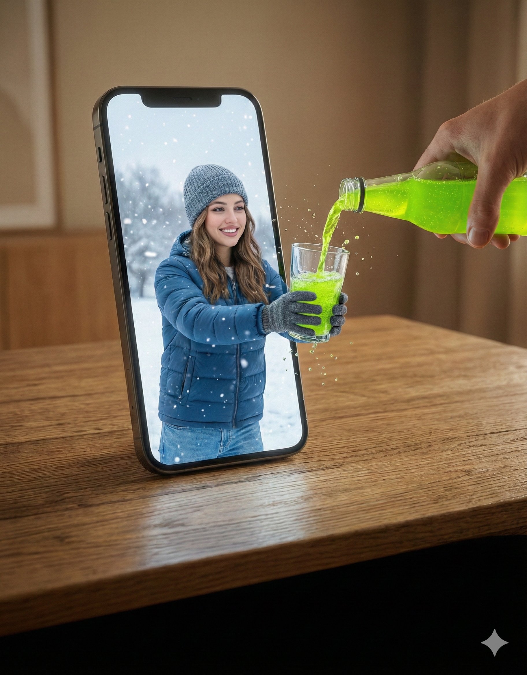 现代智能手机的跨世界门户照片