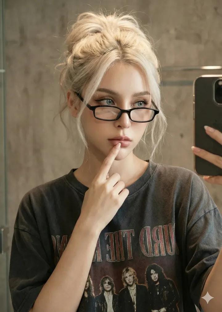 Y2K软颓废时尚自拍肖像