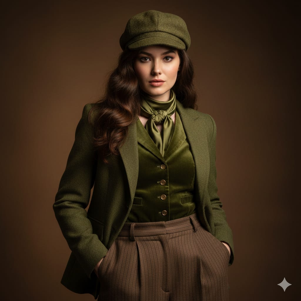 20世纪20年代风格的年轻女性肖像