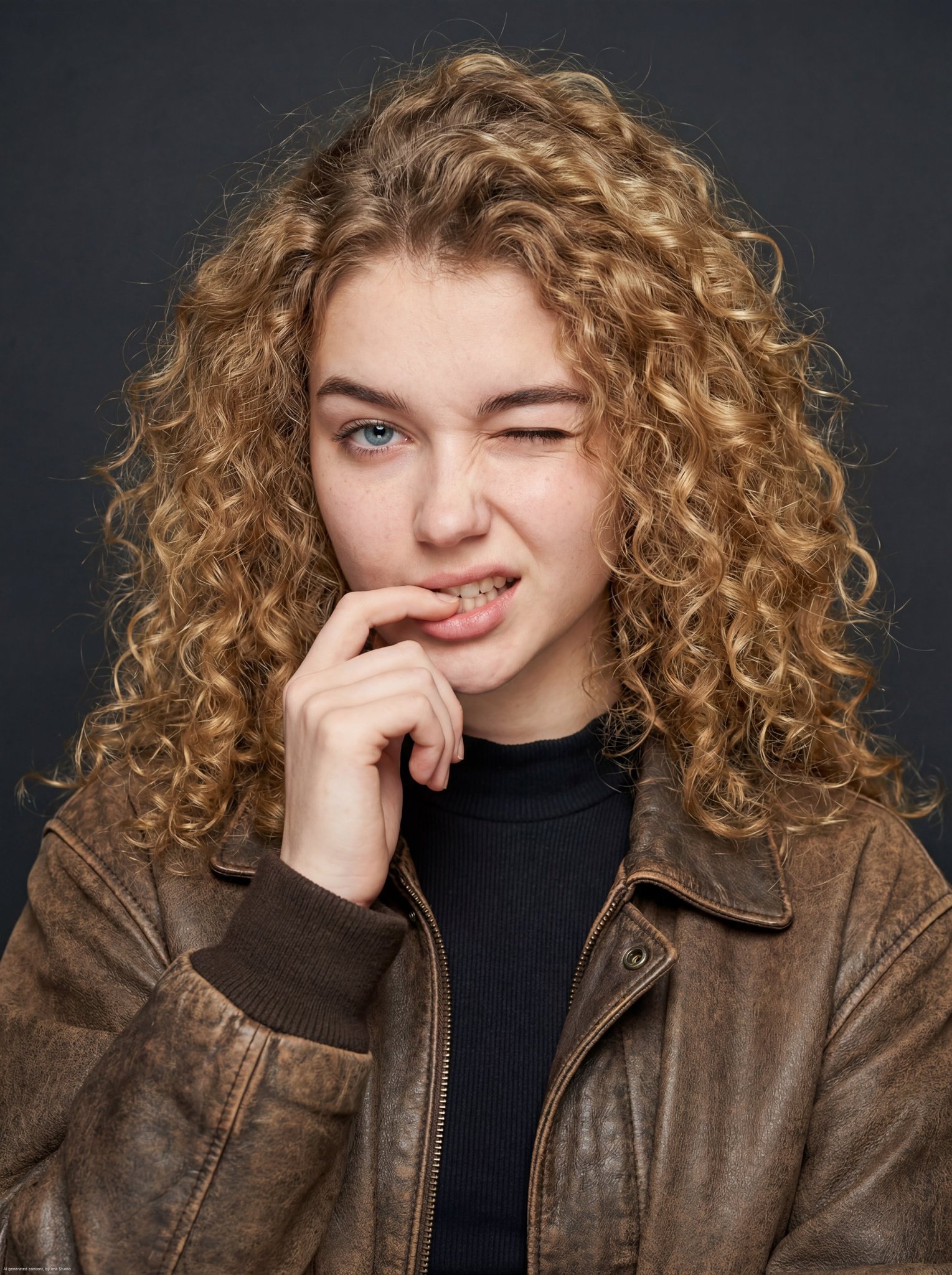 青春活力的年轻女性肖像