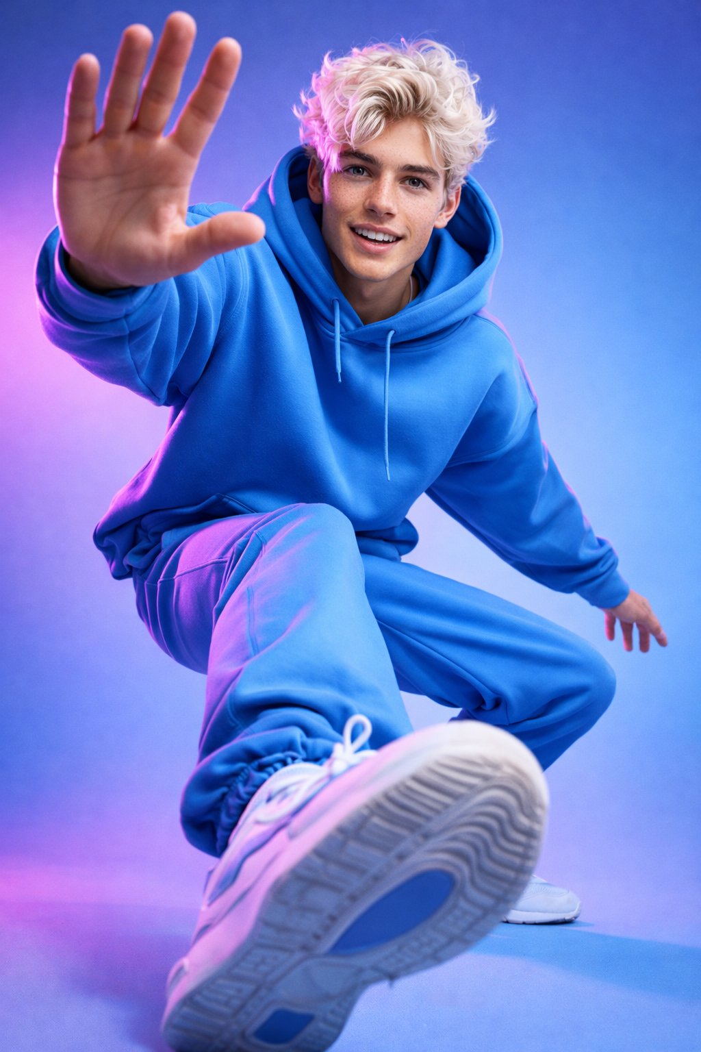 体育品牌广告风格的动态超写实照片