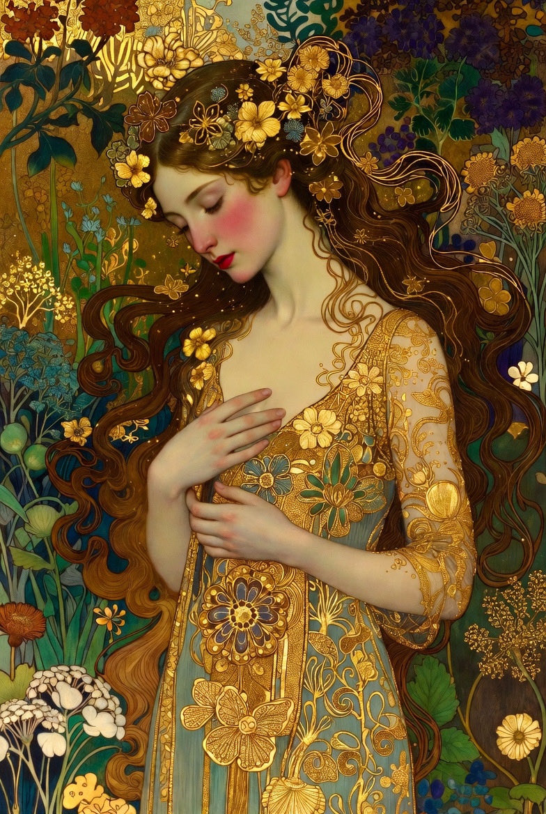 宁静美丽的女人肖像