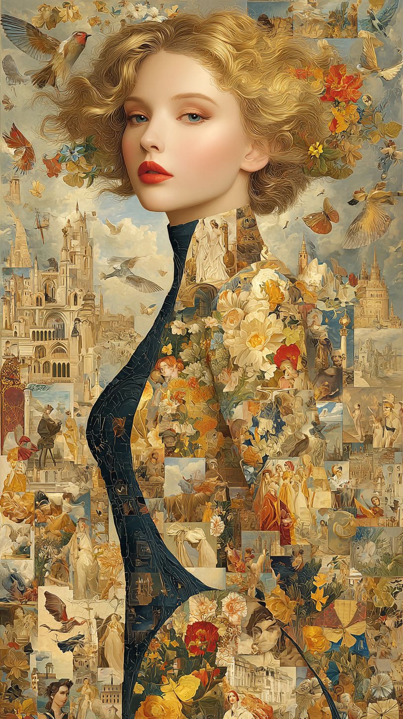 梦幻双层曝光女性肖像