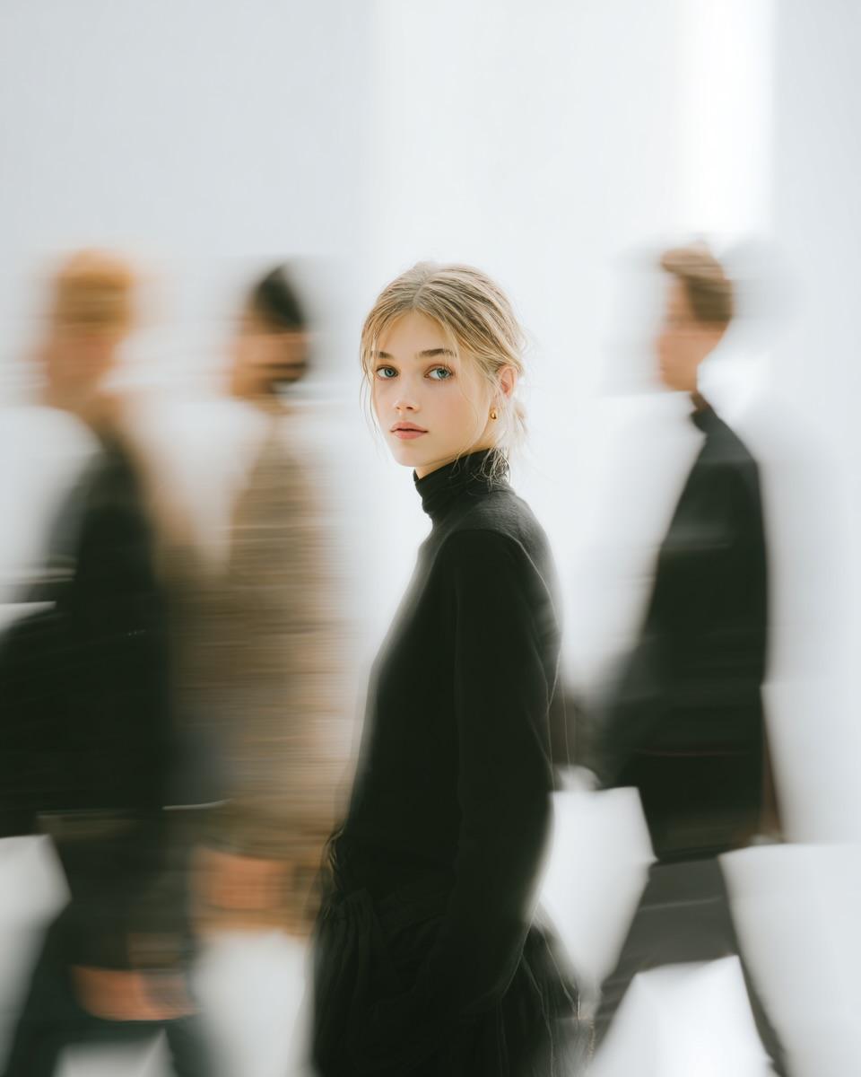 阿尔卑斯风格时尚杂志肖像