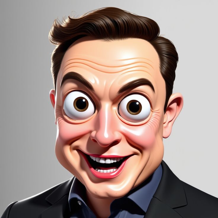 四位标志性人物的夸张插图拼贴