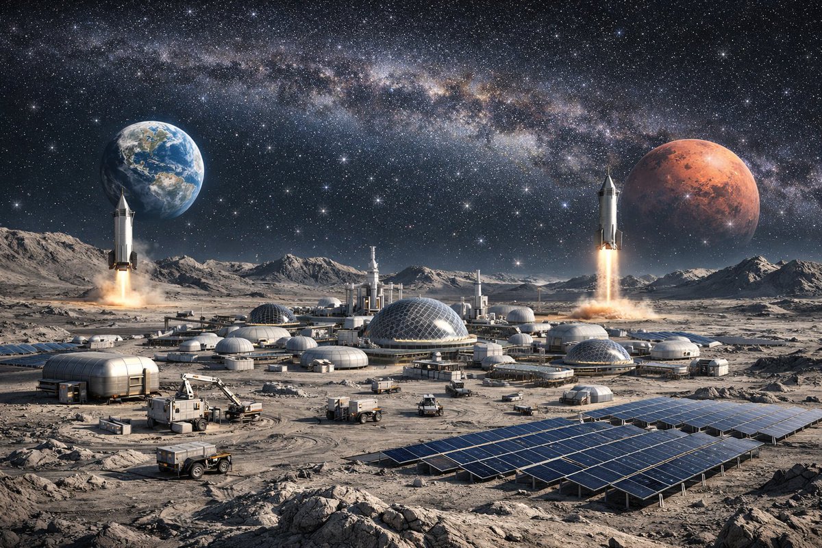 月球表面自我生长城市可视化