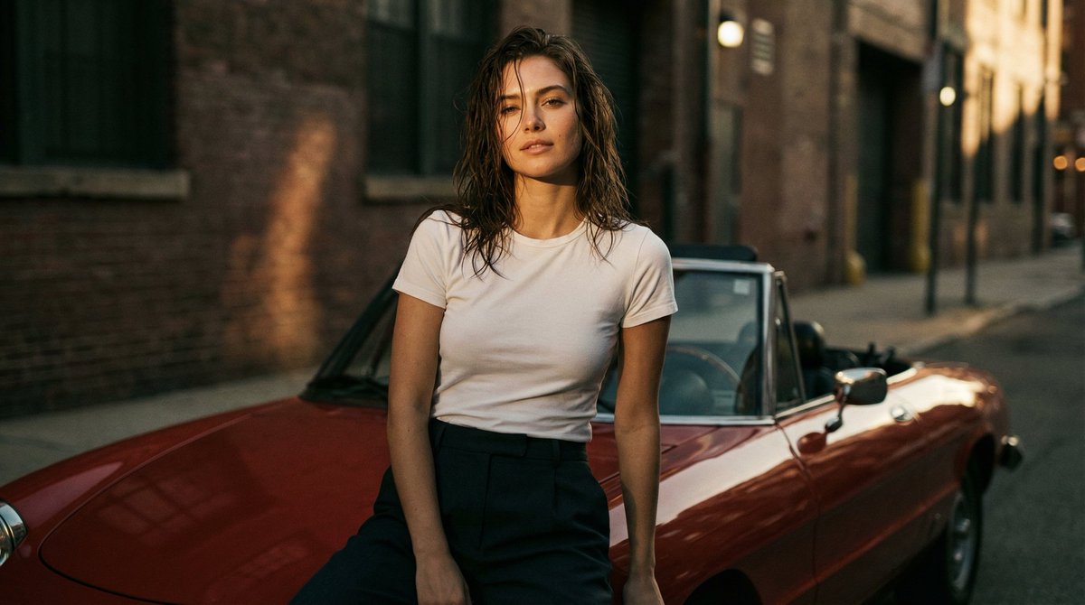 复古汽车时尚肖像