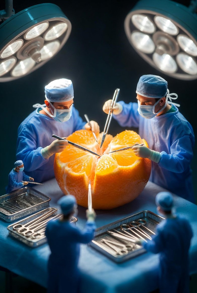手术室中橙子的超现实手术创新