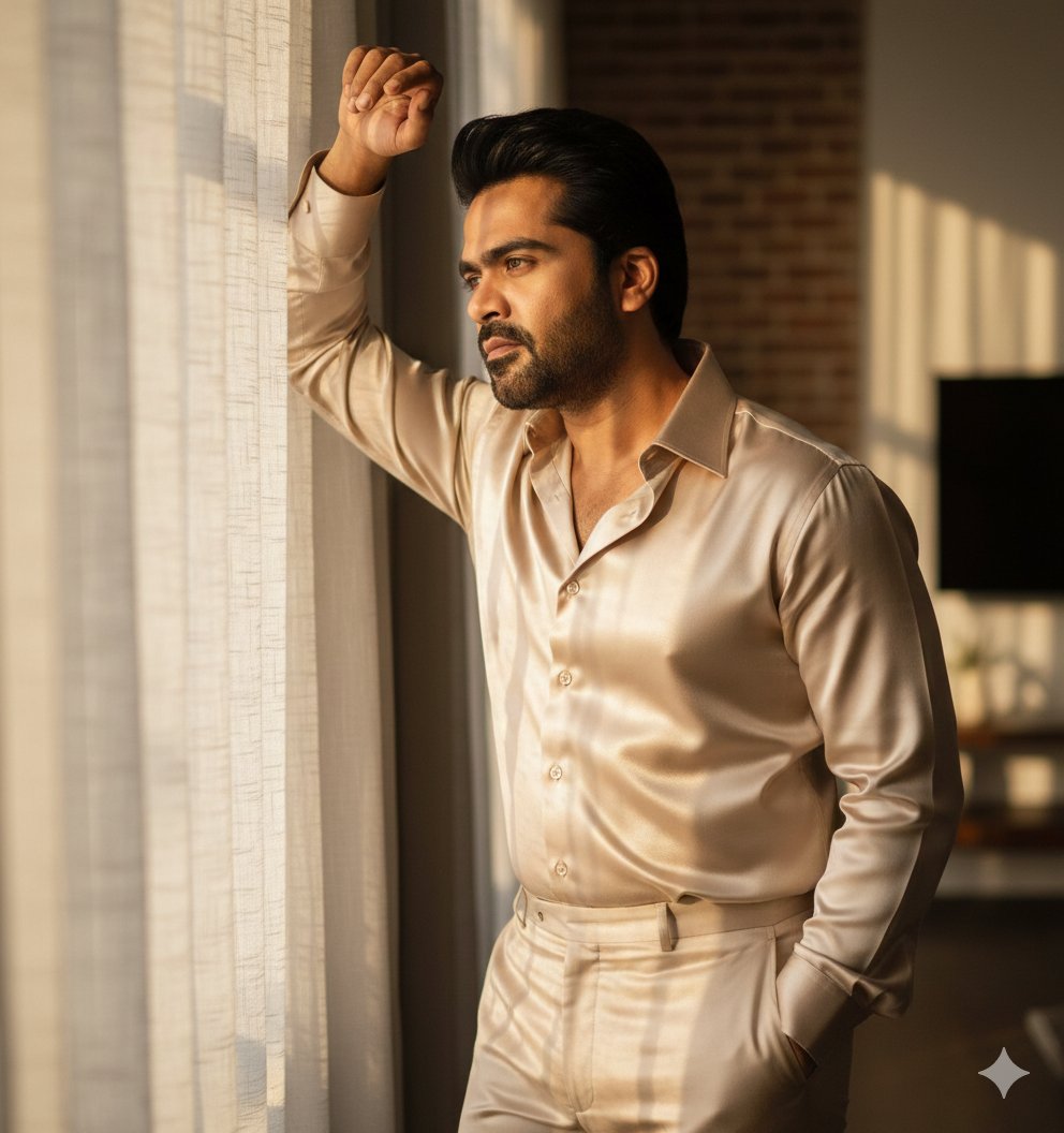 现代阁楼公寓中的男子肖像