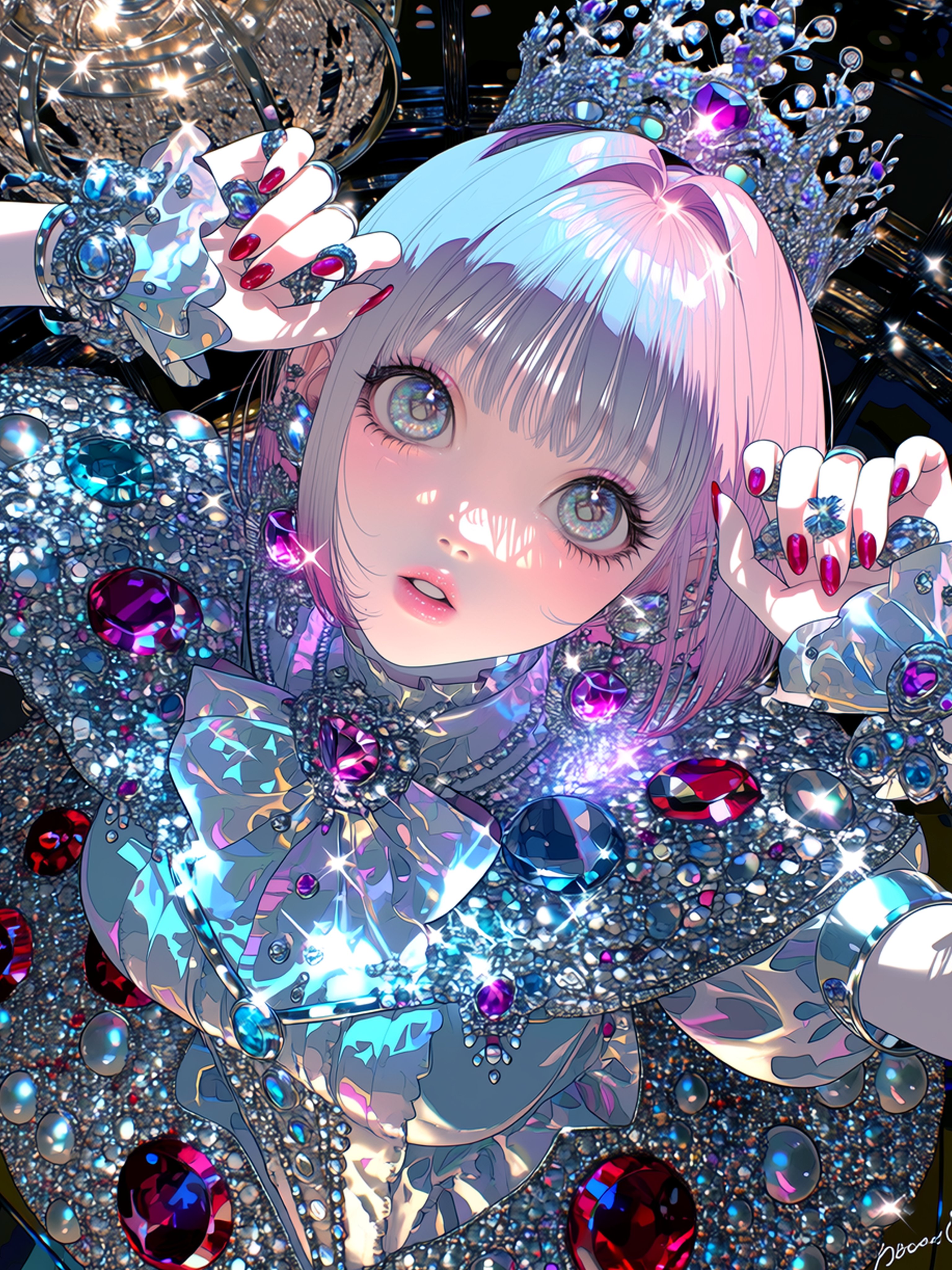 宝石の視線を求める女王