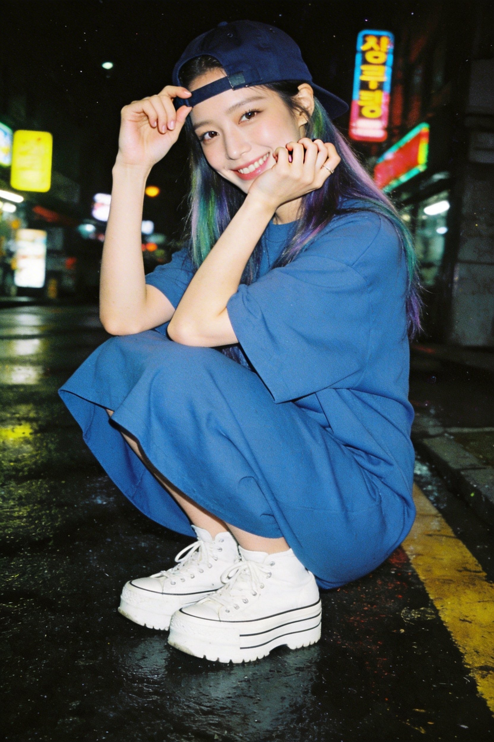 Seedream 5.0 女偶像街头快照