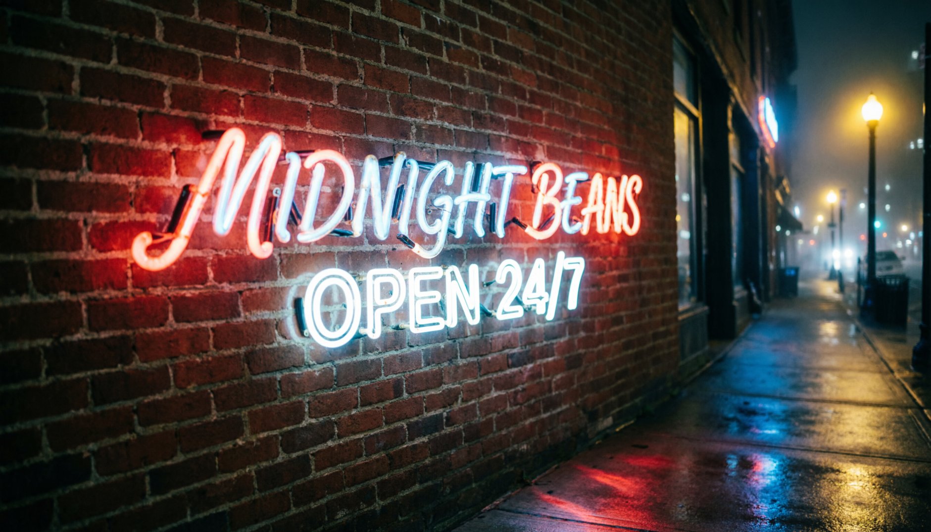 复古霓虹咖啡店招牌