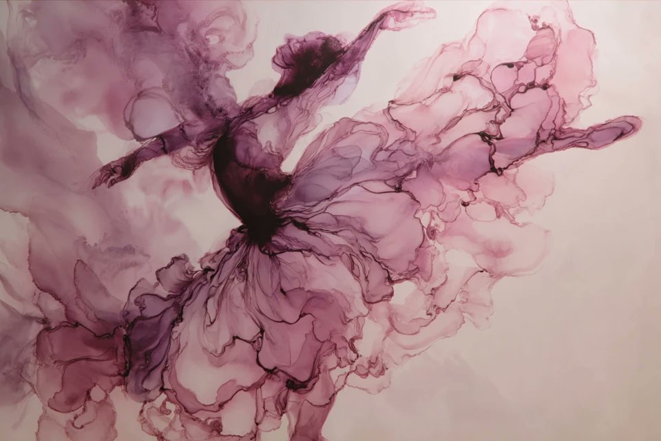 流体墨水抽象画