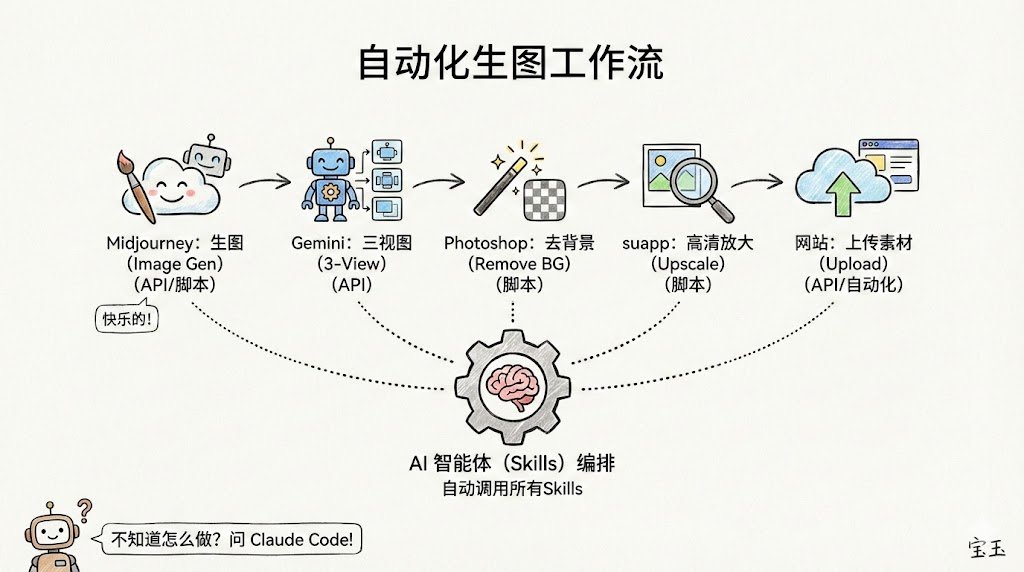 自动化工作流程提升生图效率示例