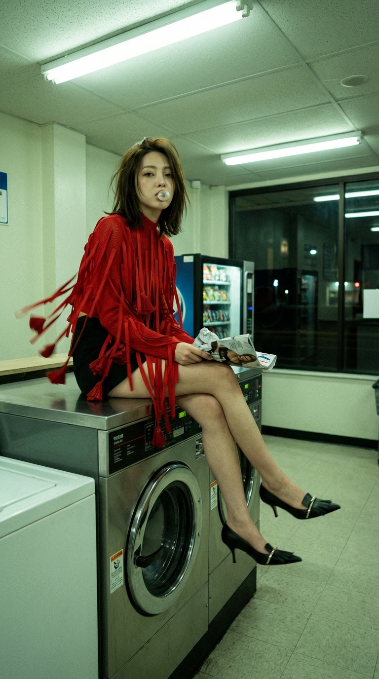 午夜洗衣店中的时尚反魅形象