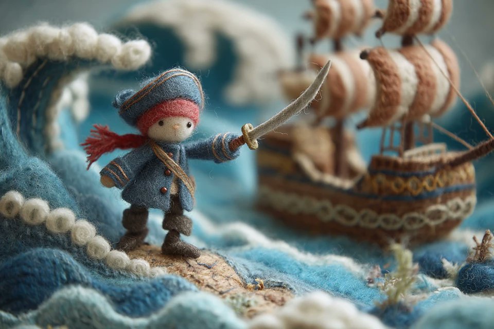 羊毛 felt 立体人像