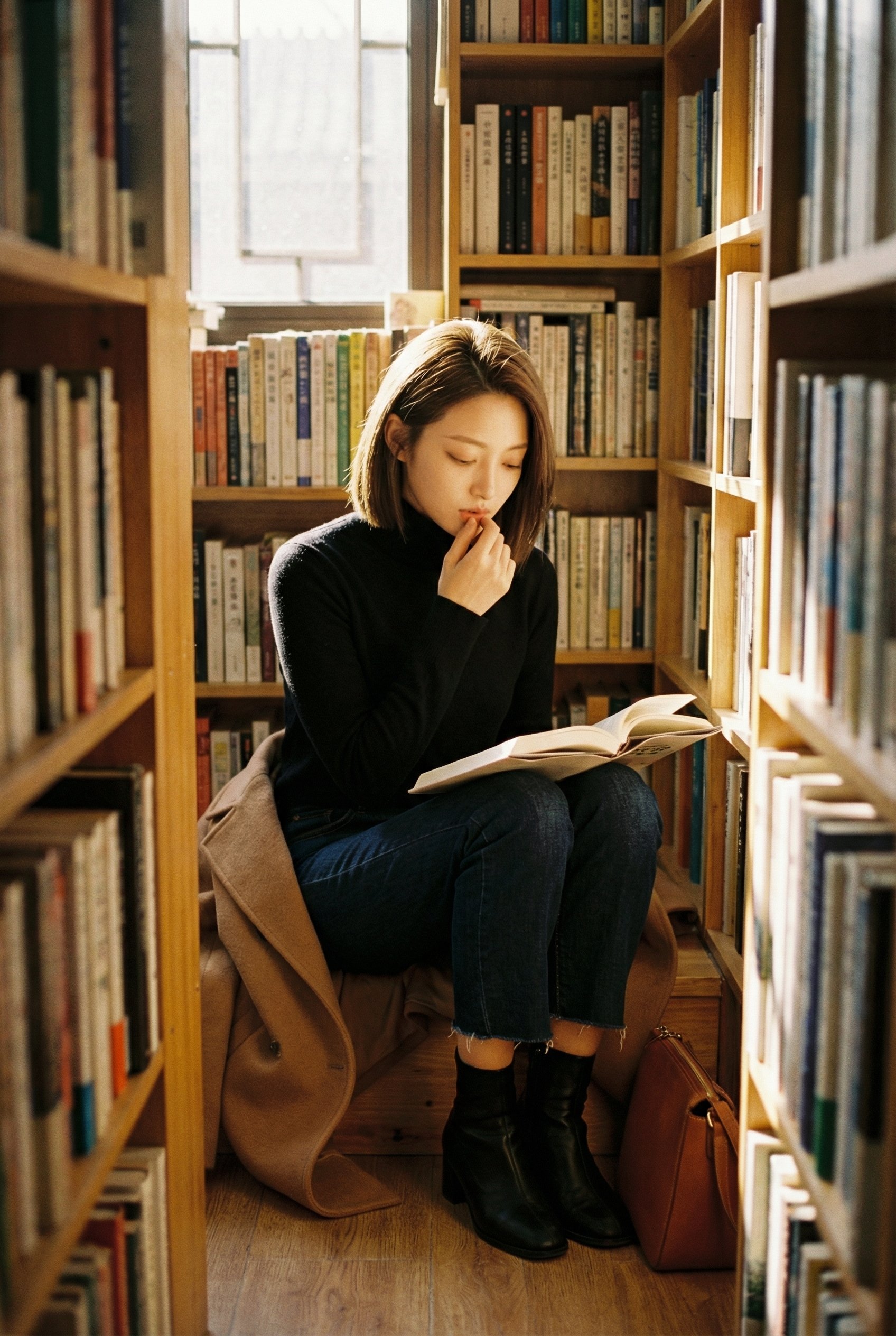 正午时光下的书本隐匿