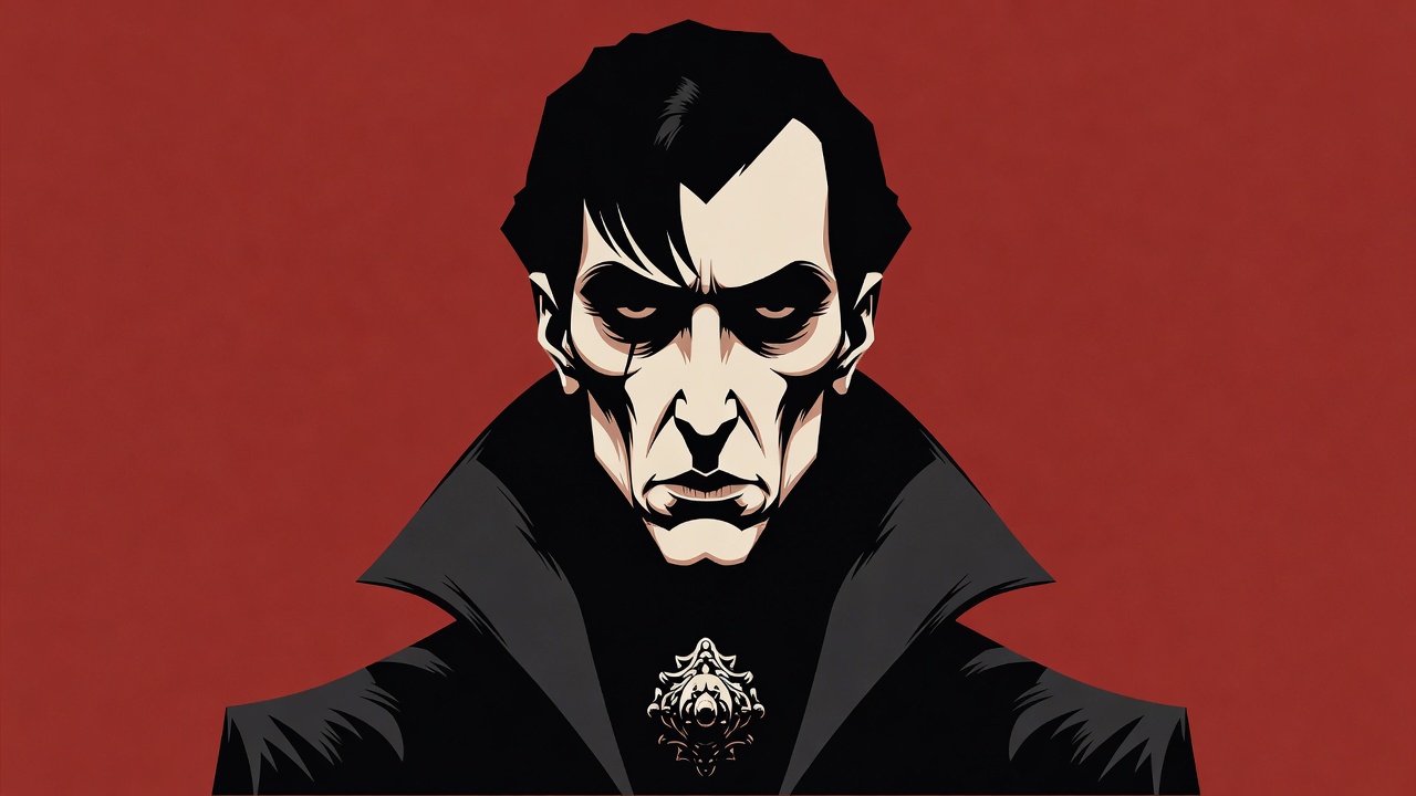 Grok Imagine上的简约图形角色插画