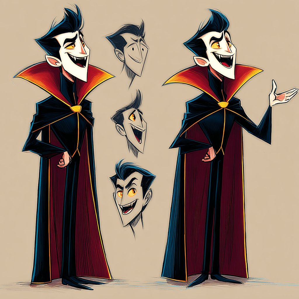 现代2D动画与电影级角色设计的混合风格参考