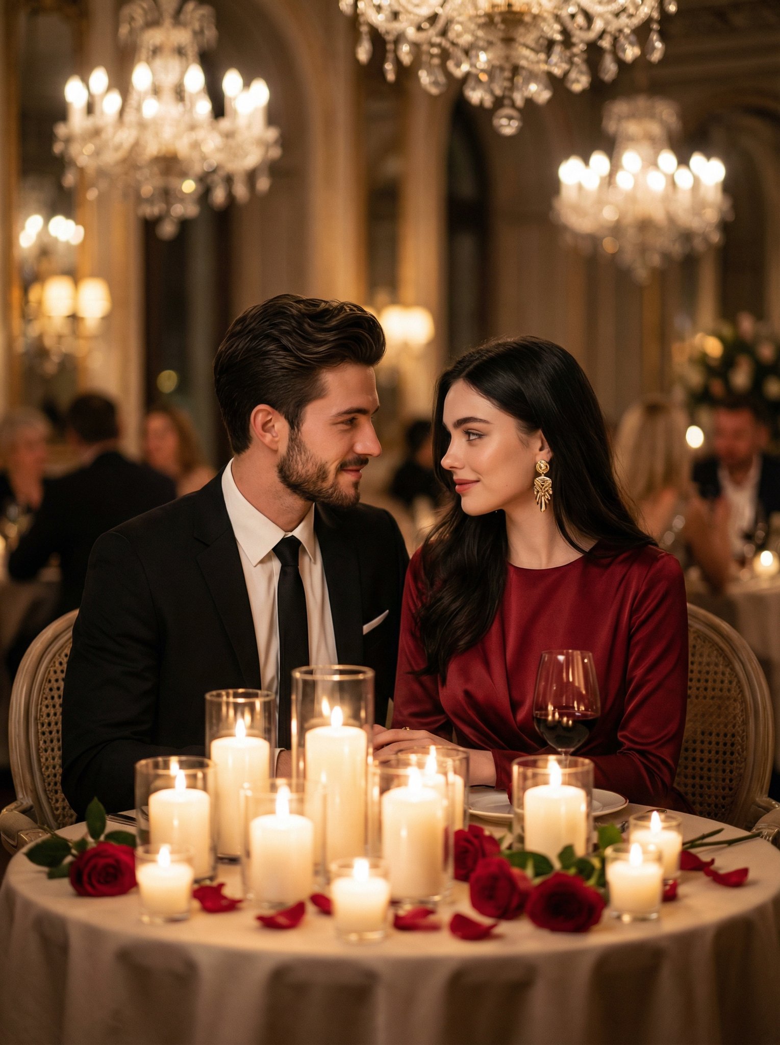 情人节浪漫烛光晚餐