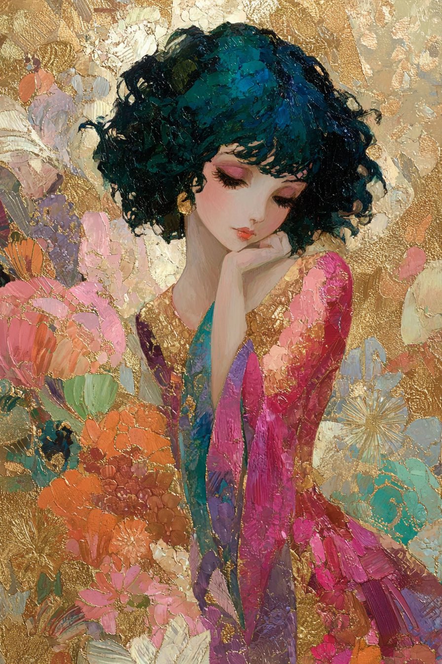 静谧美丽的女性肖像