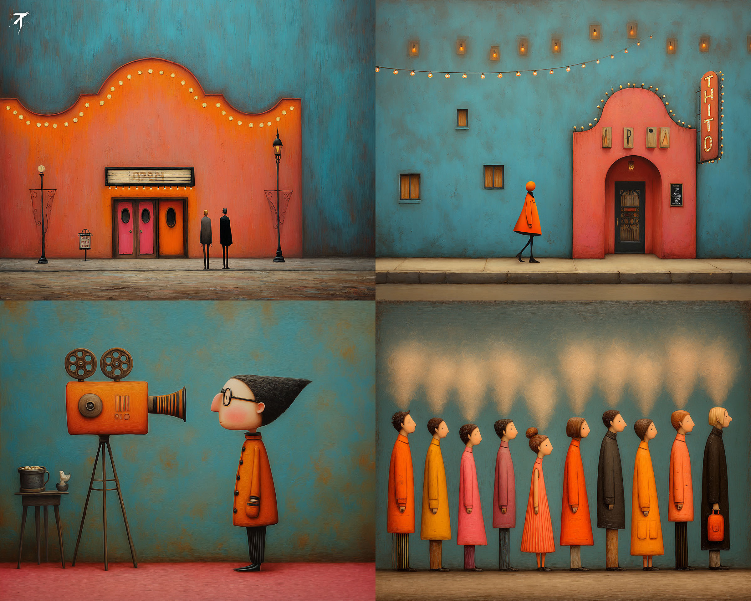 小影院，大情感：柔和立面，手绘纹理SREF