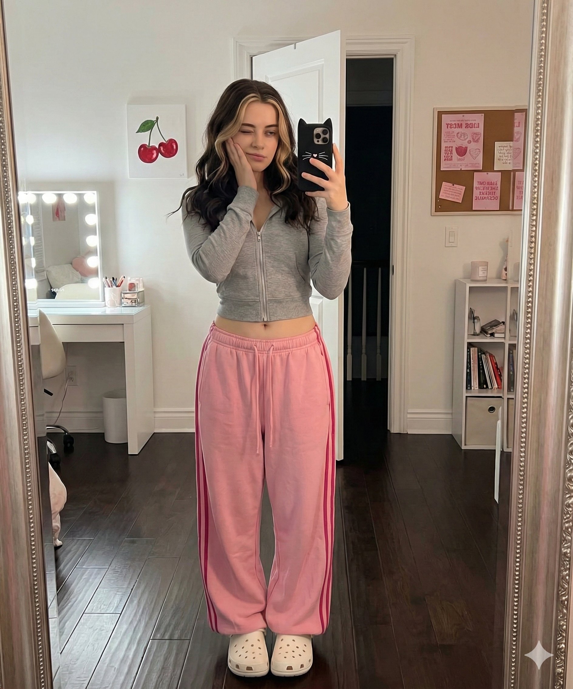 变换装束的年轻女子