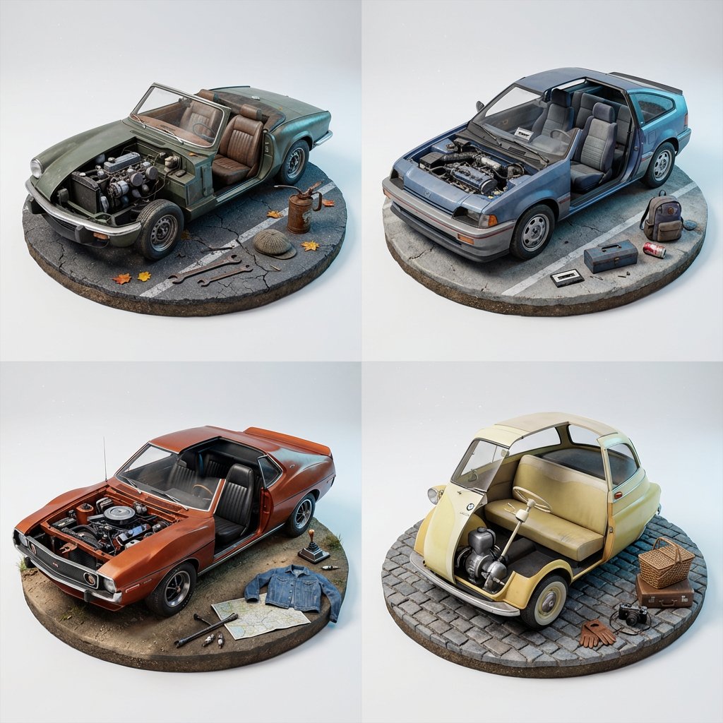 四辆遗忘的汽车