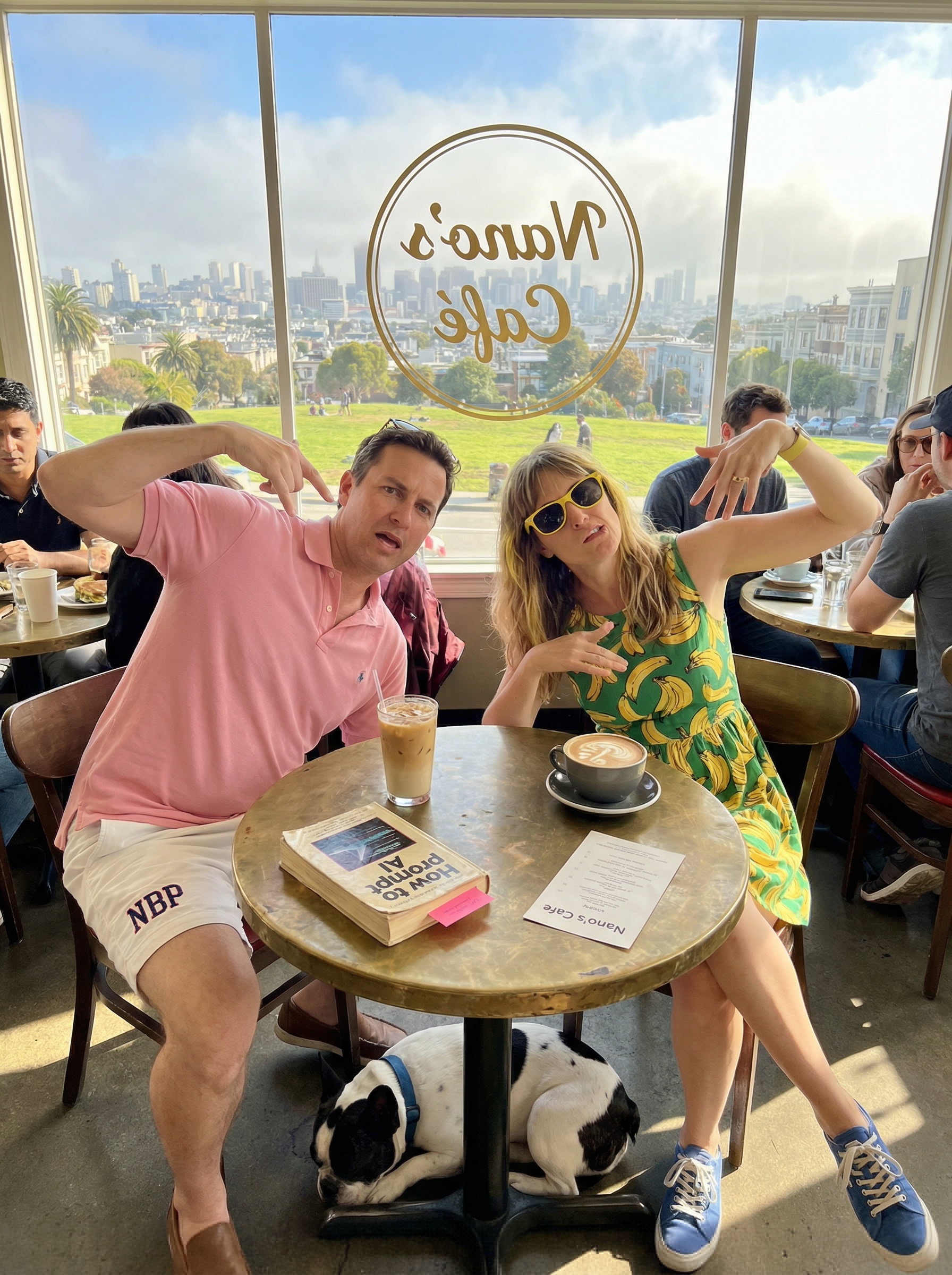 San Francisco咖啡馆中男女的早晨