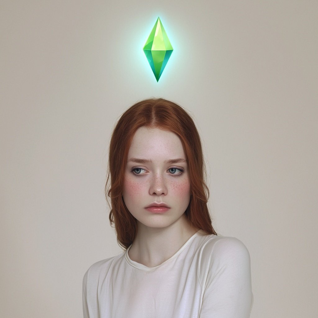 悲伤的年轻女性肖像