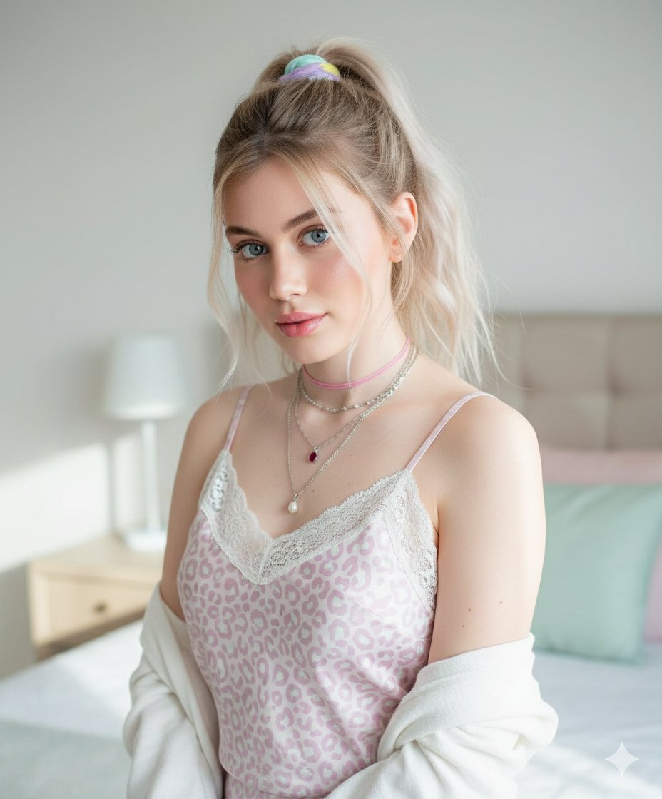 柔美浪漫的青年女性肖像