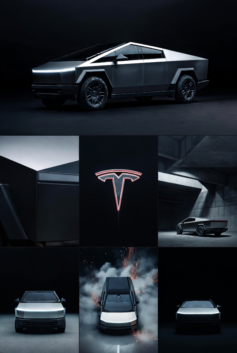 特斯拉Cybertruck布鲁斯式技术美学展示