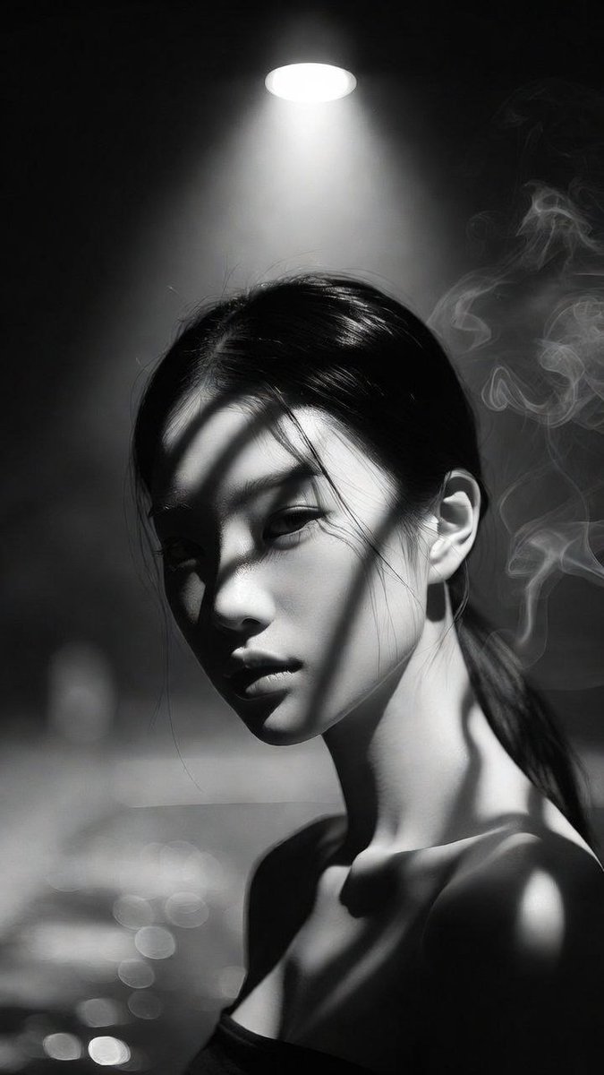 电影式黑白侦探肖像