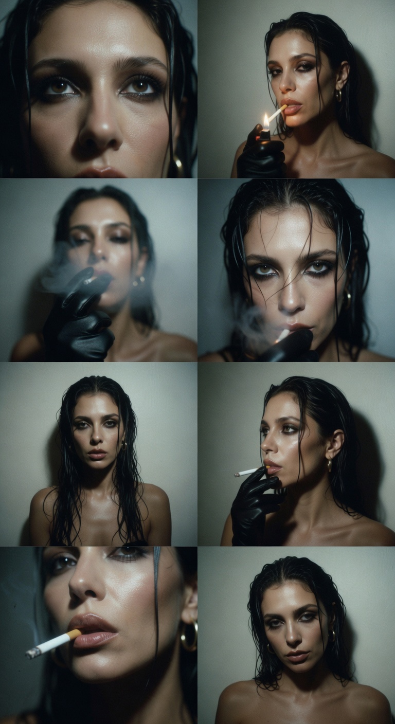 暗色性感编辑风格低光女性肖像