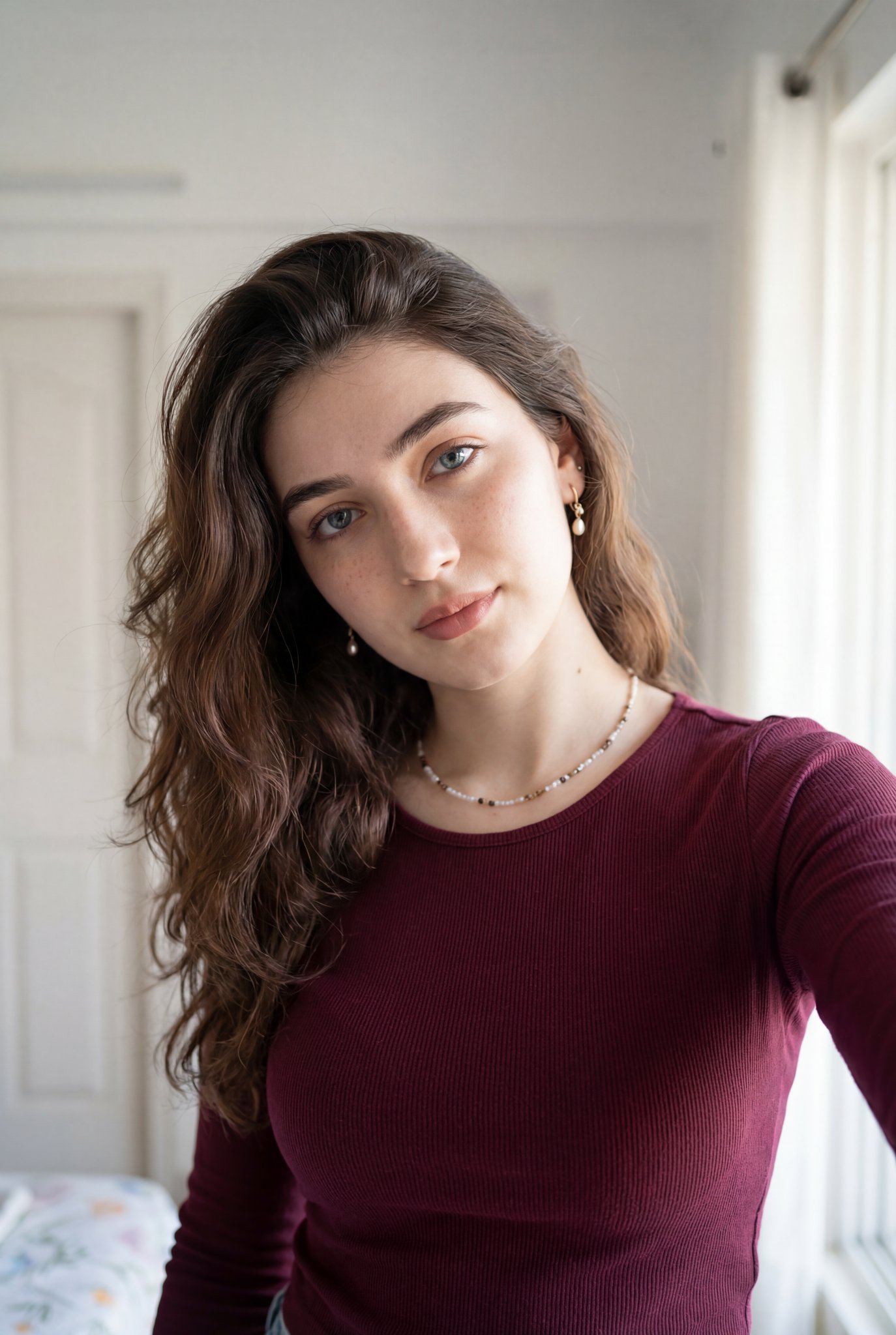 Gemini Nano Banana Pro - 年轻女性室内自拍