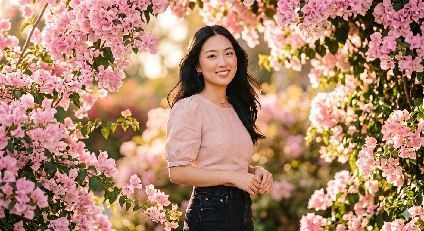 Google Gemini Nano Banana Pro - 飘逸的8K肖像