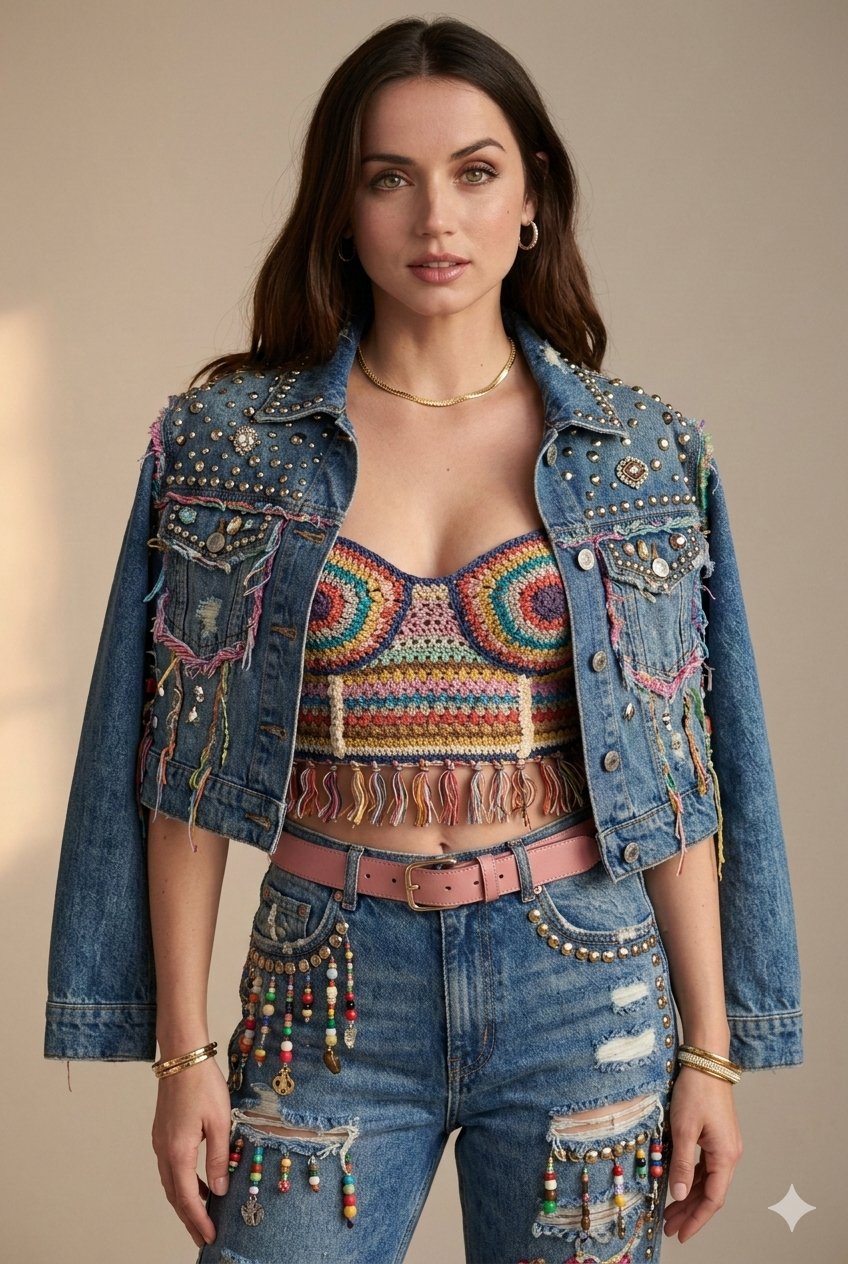 Ana de Armas牛仔艺术摄影