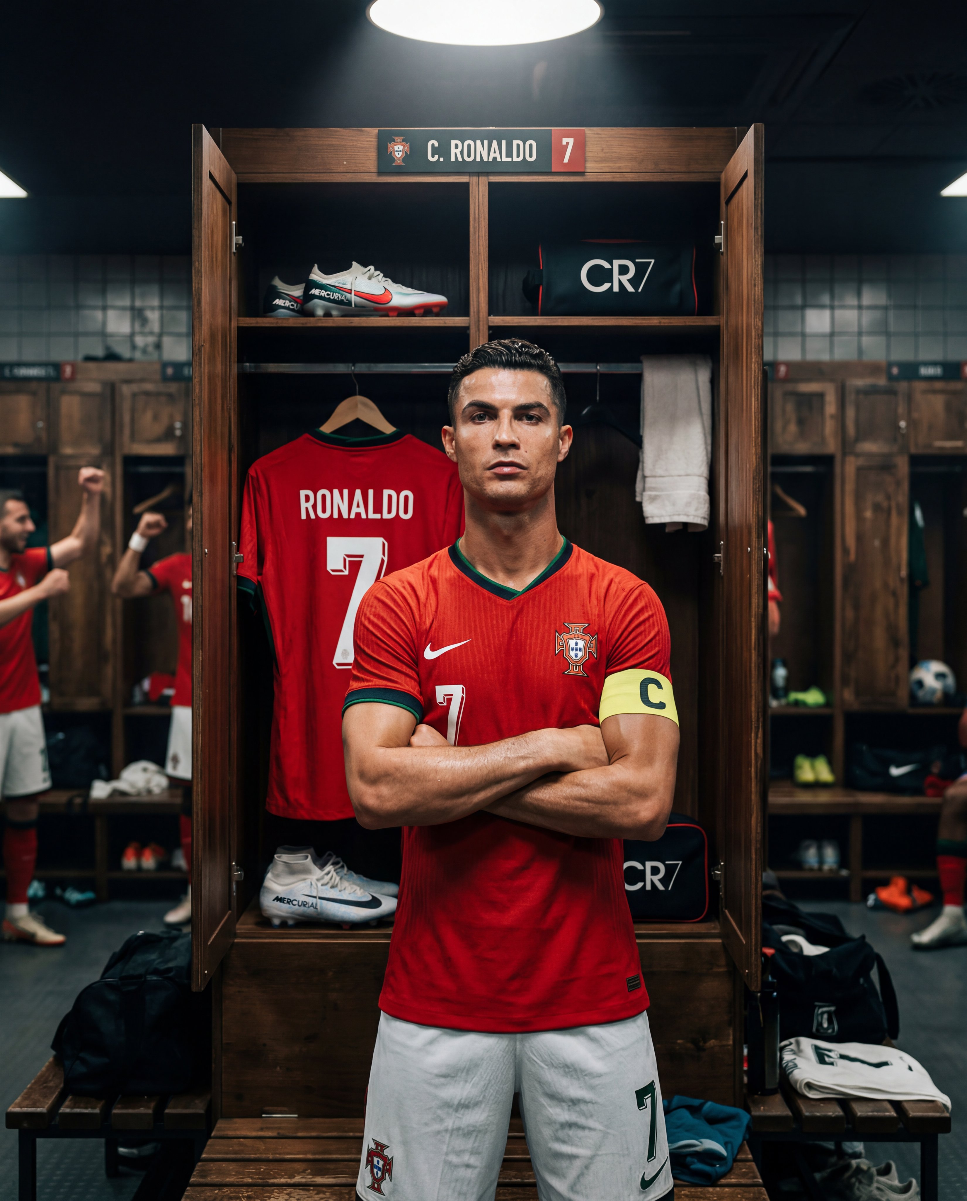 C罗更衣室肖像