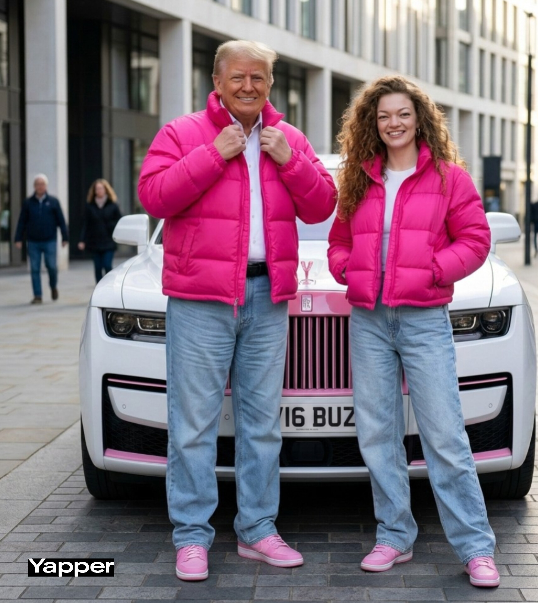 Nano Banana 生成的现实高街风街拍