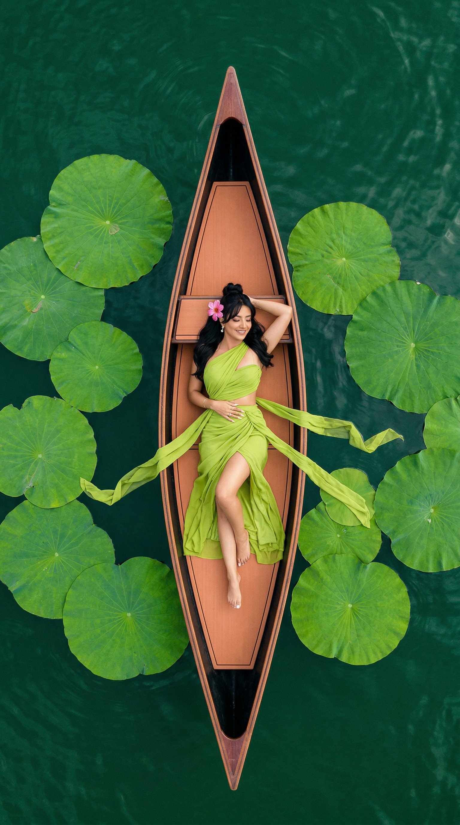 热带莲花时尚空中摄影