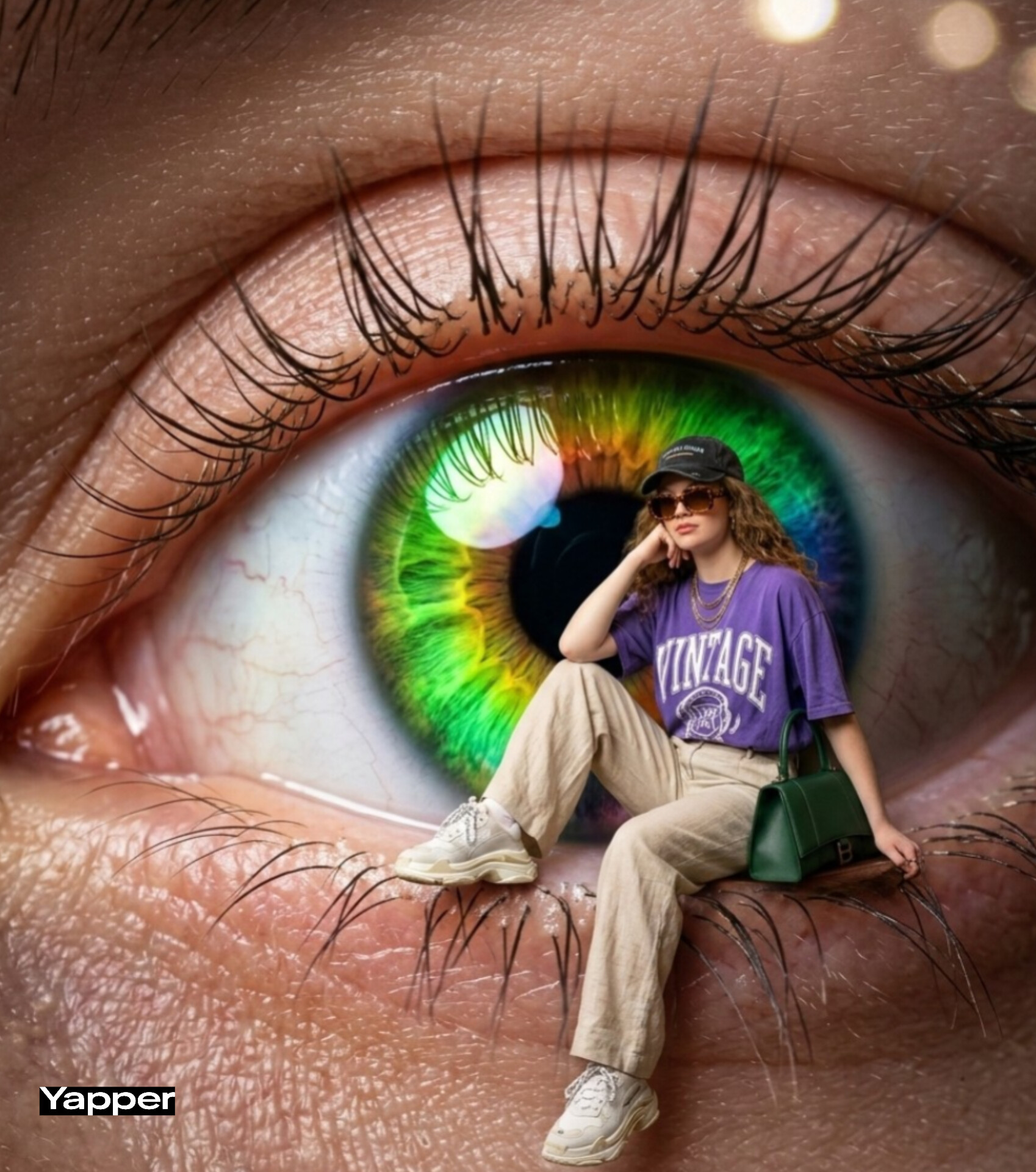 超现实主义超逼真人眼特写摄影